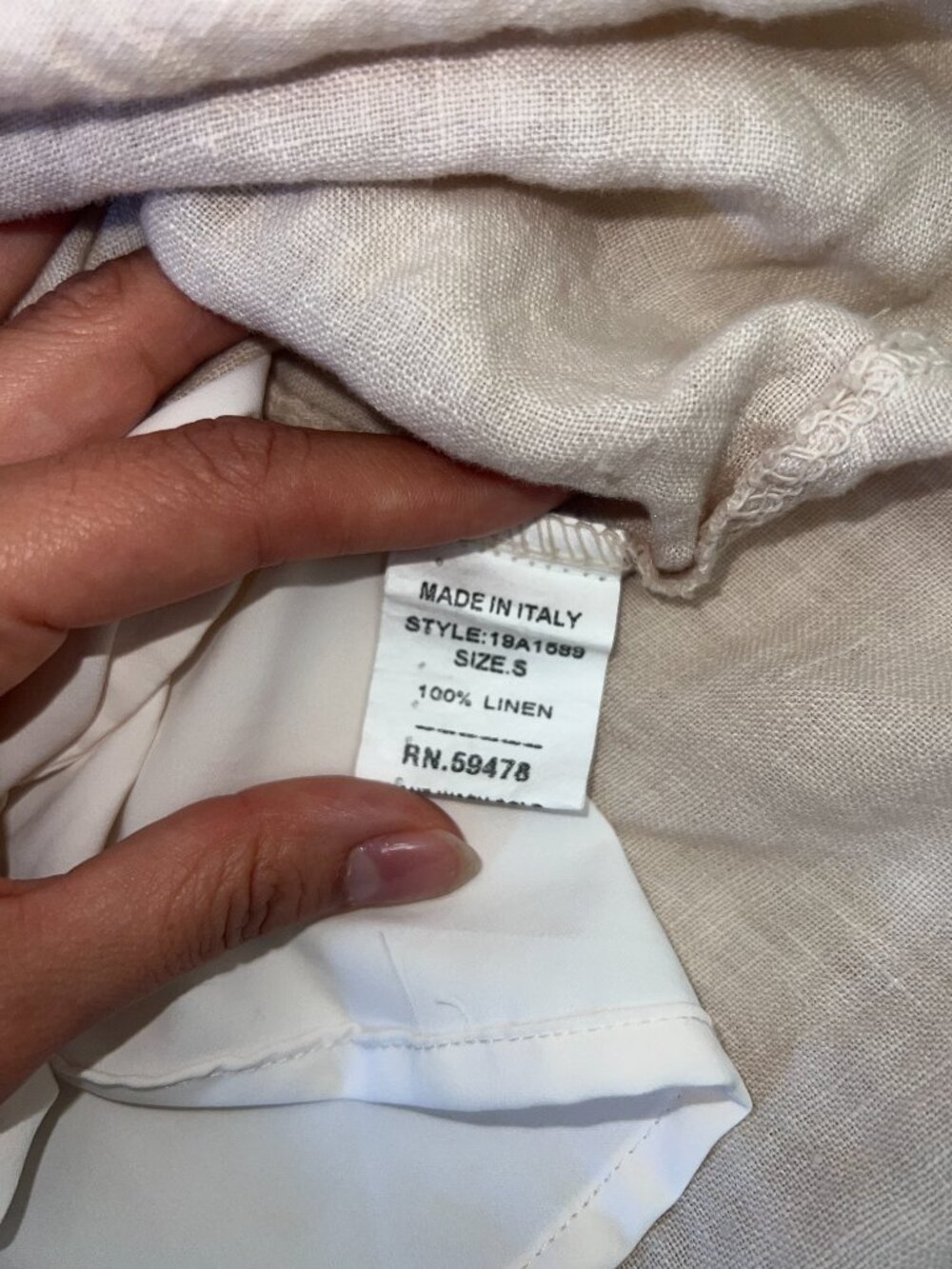 Francesca Bettini Italian Linen Ruffle Trim Maxi Dress Cream Small Made in Italy - Picture 4 of 10